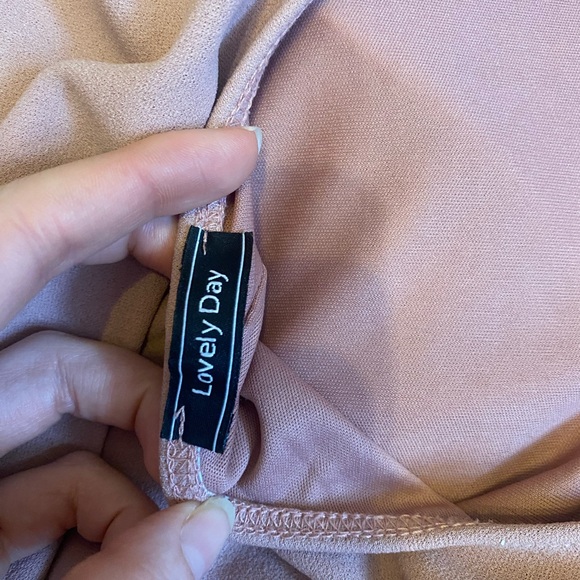 pink flare dress with lace back - Picture 3 of 3